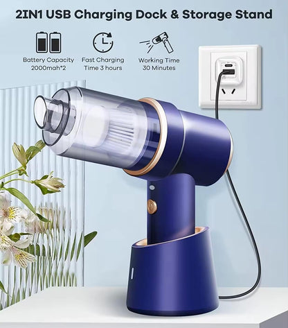 Lightweight Portable Vacuum Cleaner - 9000Pa Strong Suction Ideal for Cars