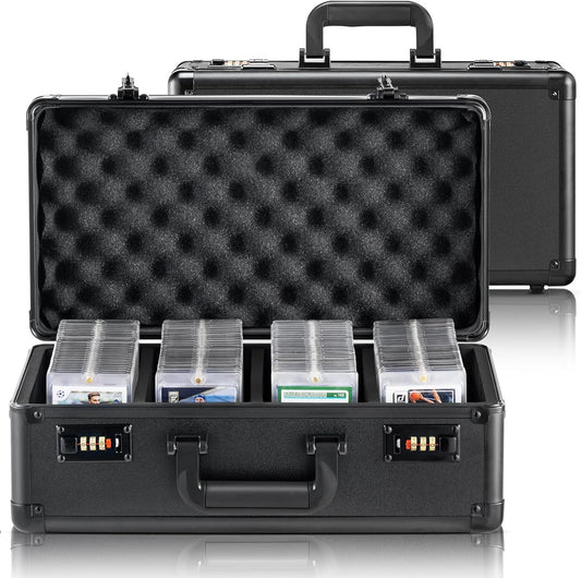 108 PSA Graded Card Storage Box 4 Slots, with Coded Lock Foam Dividers, Graded S