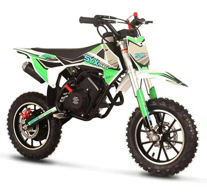 SYX MOTO 58cc Dirt Bike for Kids 4-Stroke Gas Powered Mini Pit Bike- BLUE