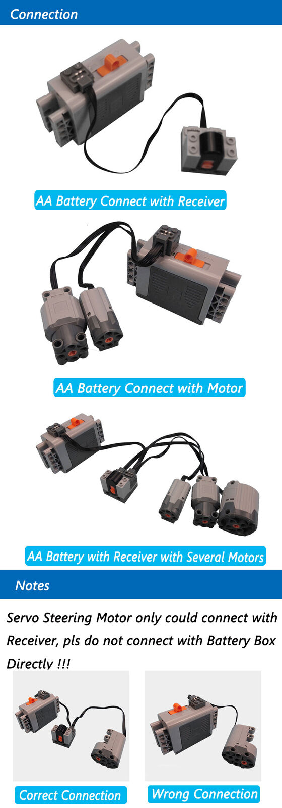 14Pcs/Set Technical Motor Parts MOC Multi Power Functions 8293 8883 99012 88004