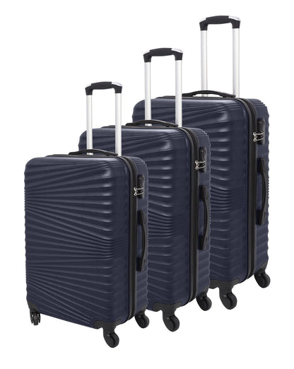 3 Pcs Suitcase Set ABS Hard Shell 4 Wheeled Trolley Lightweight Luggage PIONEER