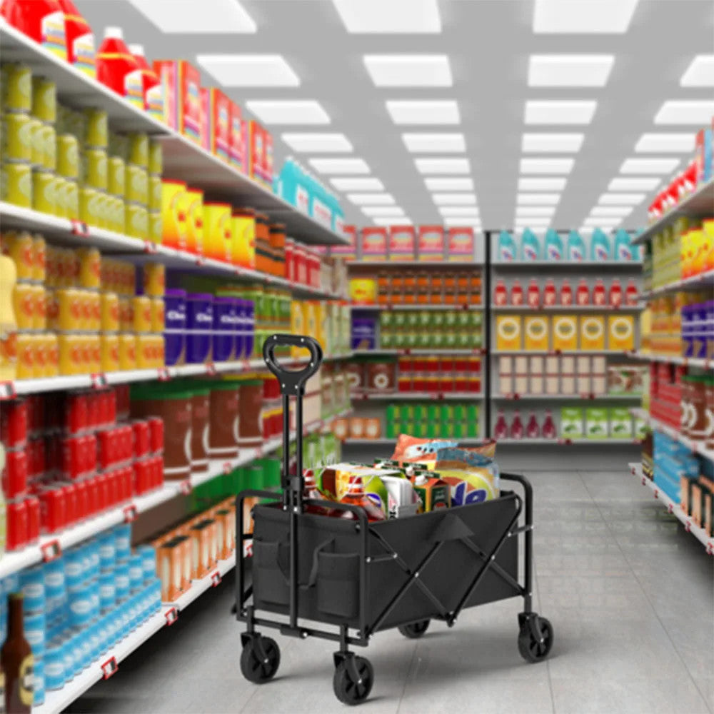 Foldable Garden Wagon Cart Portable Camping Trolley ,Outdoor Multi-function