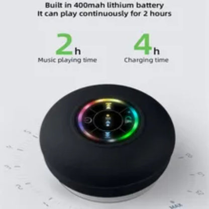 BTS-07 LED Colorful Light IPX4 Waterproof Wireless Bluetooth Speaker