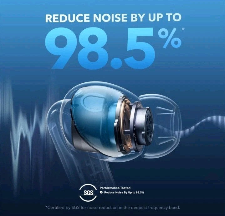 Soundcore Liberty 4 NC Wireless Earbuds Adaptive Noise Cancelling 50h Playtime