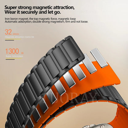 Quick Fit Silicone Band for Samsung Galaxy Watch Ultra 47mm Magnetic Loop Strap