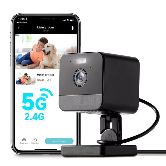 ORANZI 1080P 2.4g/5g Indoor Camera, Plug-in Cameras for Home Security w/Night...