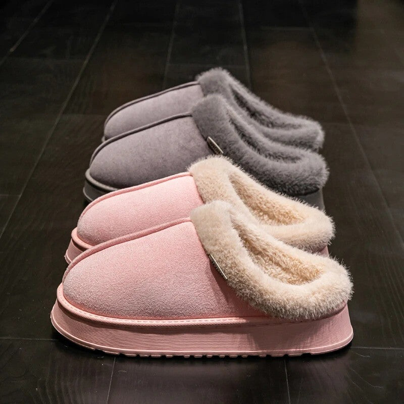 Cosy Fluffy Slippers - Soft Plush Indoor Shoes for Women Winter Warm Comfy Wear
