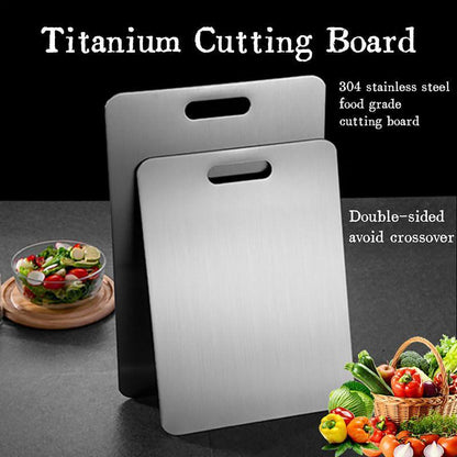 Titanium Cutting Board Double-Sided Titanium Cutting Boards for Kitchen Camping