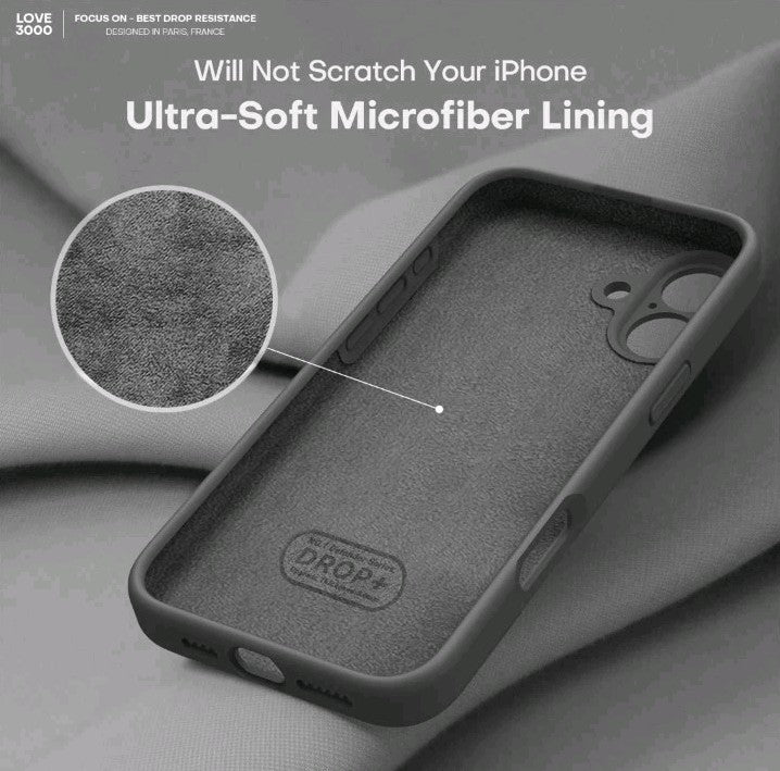 For iPhone 16 6.1inch Case Premium Soft Rubber Silicone Cover