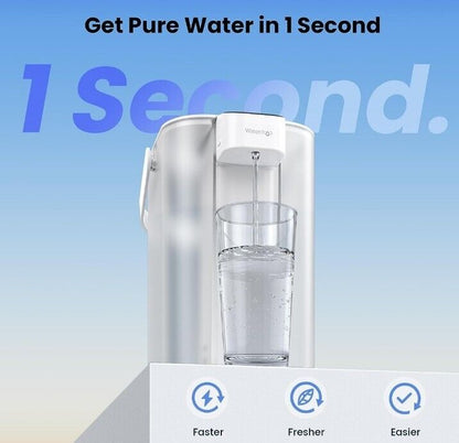 Waterdrop Electric Pitcher, 3 Months Water Filter Dispenser, 15-Cup White & Blue