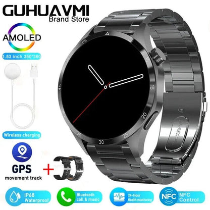 Fitness Tracker NFC Smartwatch Waterproof GPS Heart Rate Bluetooth Call Android