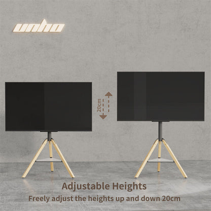 Universal Corner TV Stand with Shelf Height Adjustable Swievel TV Stand 40-75 in